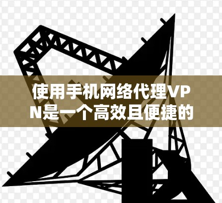 使用手机网络代理VPN是一个高效且便捷的网络服务，可以将手机作为网络设备连接到外部VPN服务器。以下是详细的步骤指南